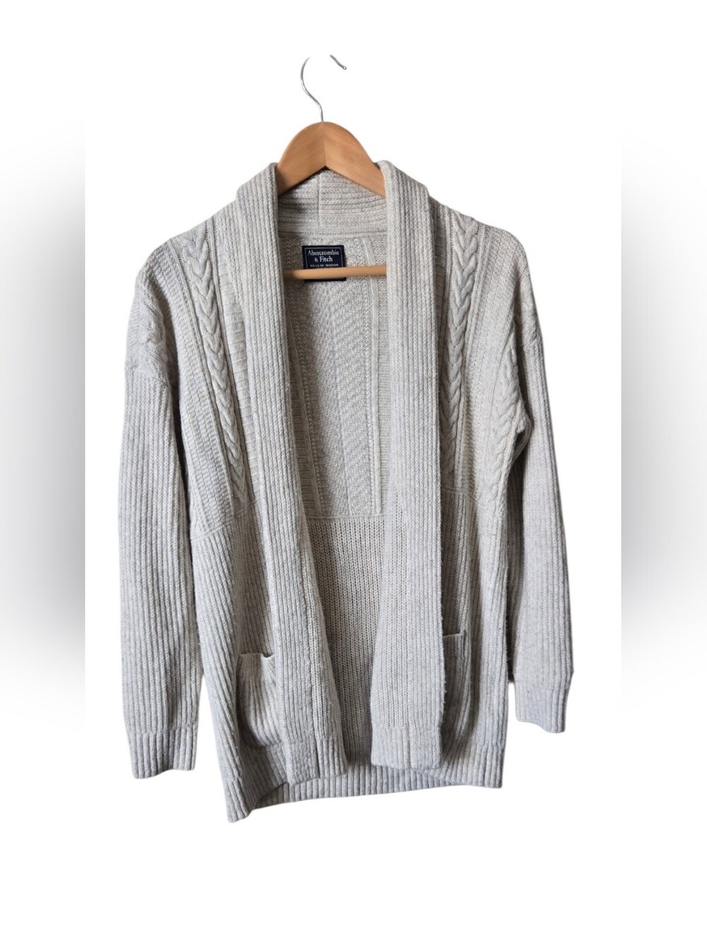 Abercrombie & Fitch Shawl Collar Cable Knit Cardigan - Small #131